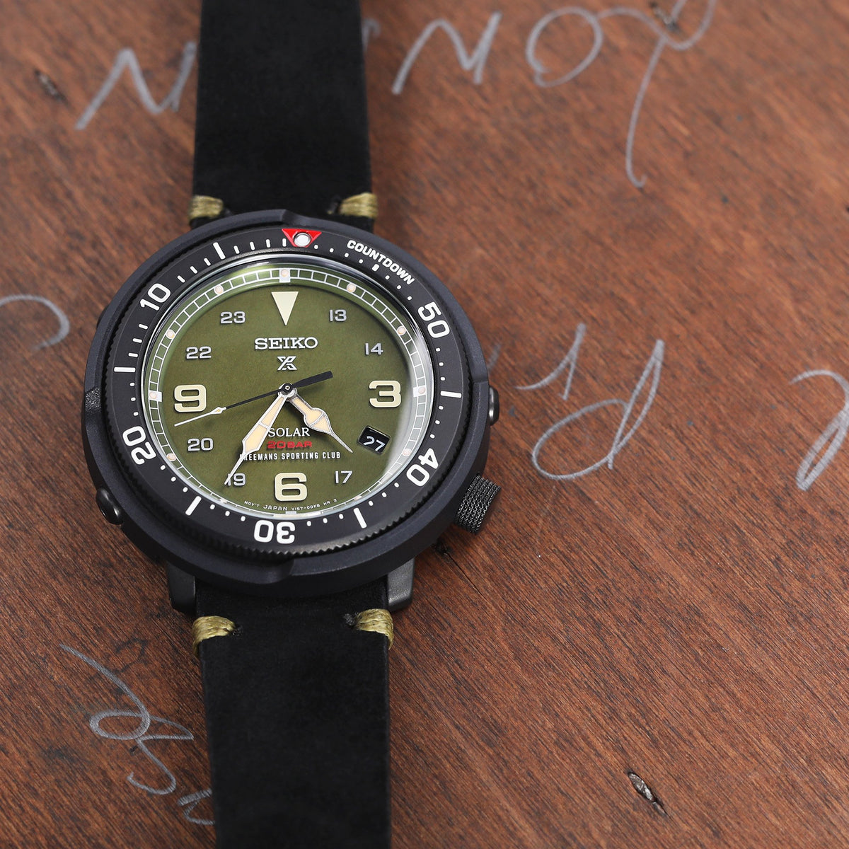 Seiko Prospex Fieldmaster SBDJ023 LOWERCASE Limited Edition Freemans Sporting Club UF73-1SR002 in Khaki Strapcode Watch Bands