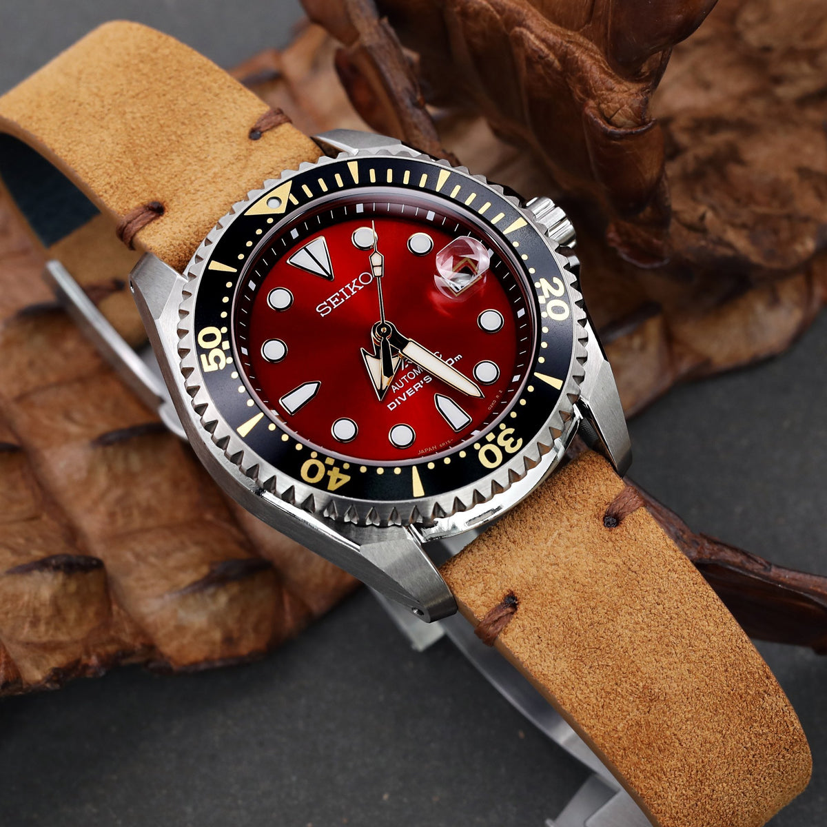 SEIKO Prospex Red Shogun SPB099J1 Zimbe 11 Limited Edition Strapcode Watch Bands