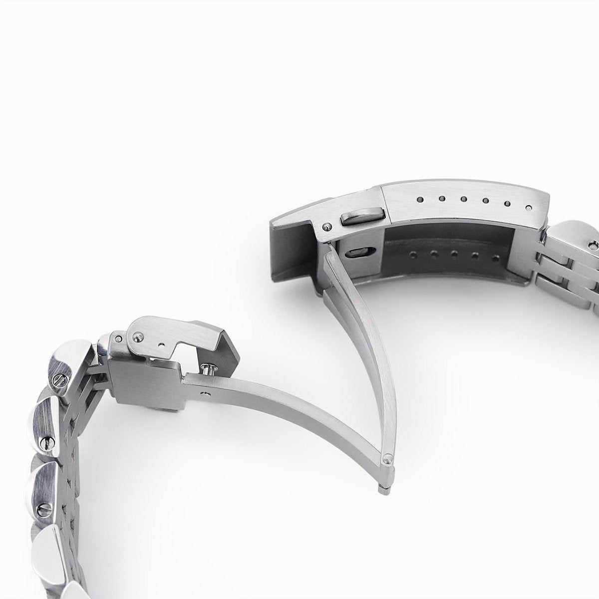 Beyond the Vintage Angus Louis Watch Bracelet for RX SUB 1680 in Brushed V-Clasp Strapcode Watch Bands