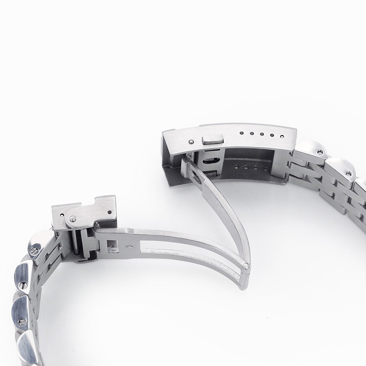 Beyond the Vintage Angus Louis Watch Bracelet for RX SUB 1680 in Brushed Turning Clasp Strapcode Watch Bands