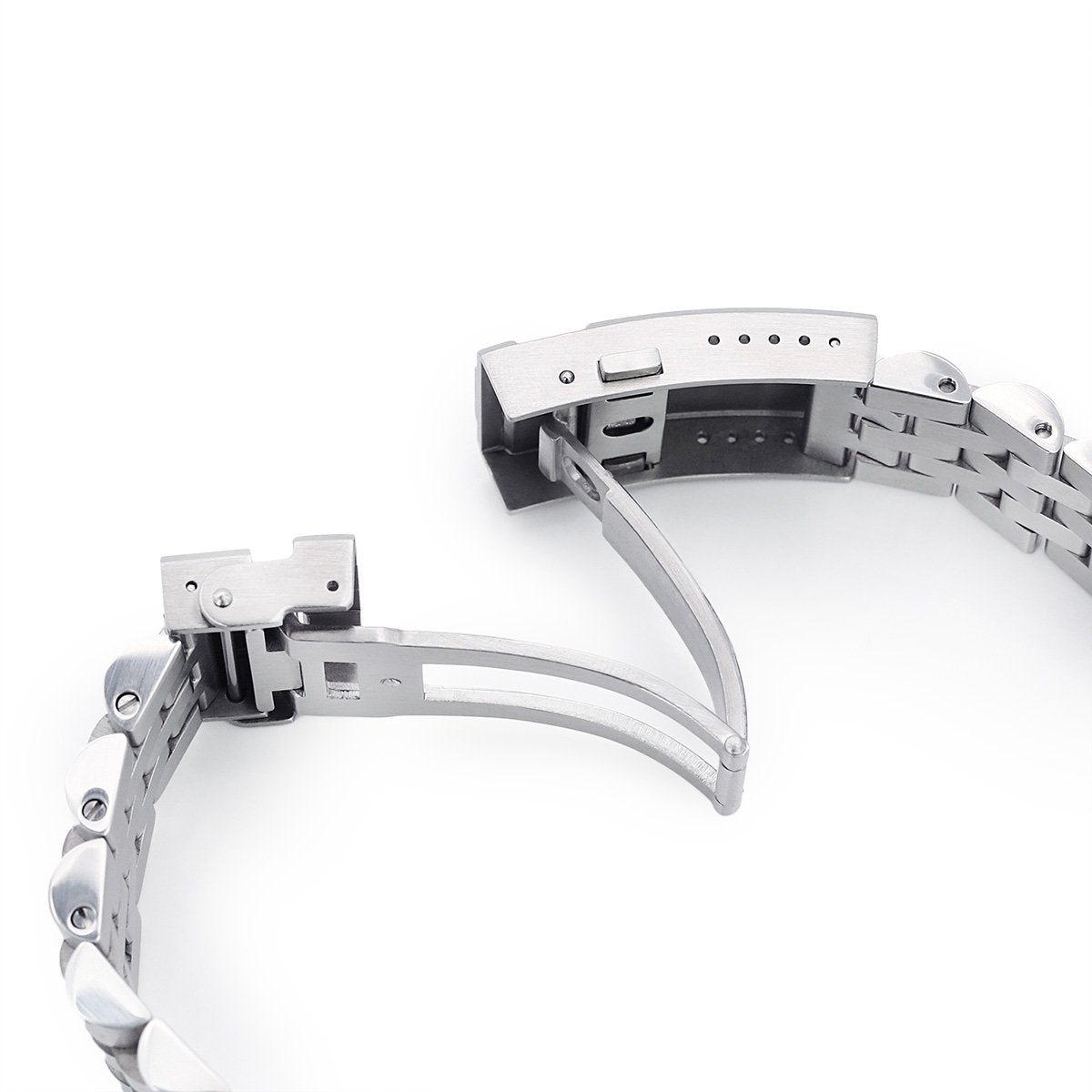Beyond the Vintage Angus Louis Watch Bracelet for RX SUB 1680 in Raw Polished Turning Clasp Strapcode Watch Bands
