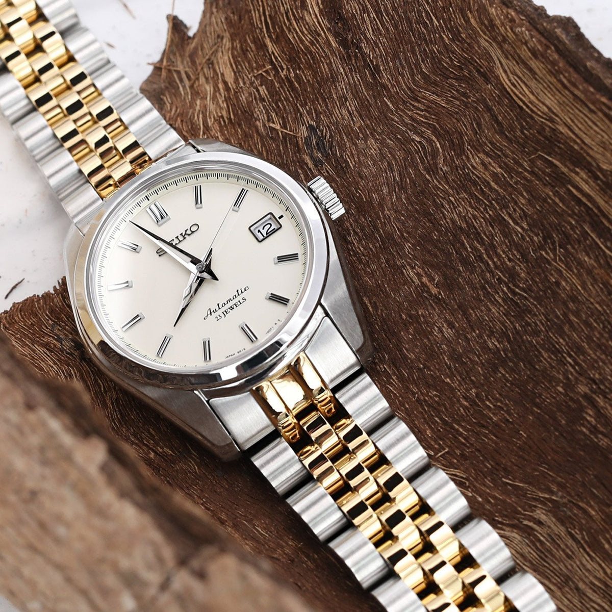 Seiko SARB035 Mechanical Automatic Ivory Dial Watch Strapcode Watch Bands