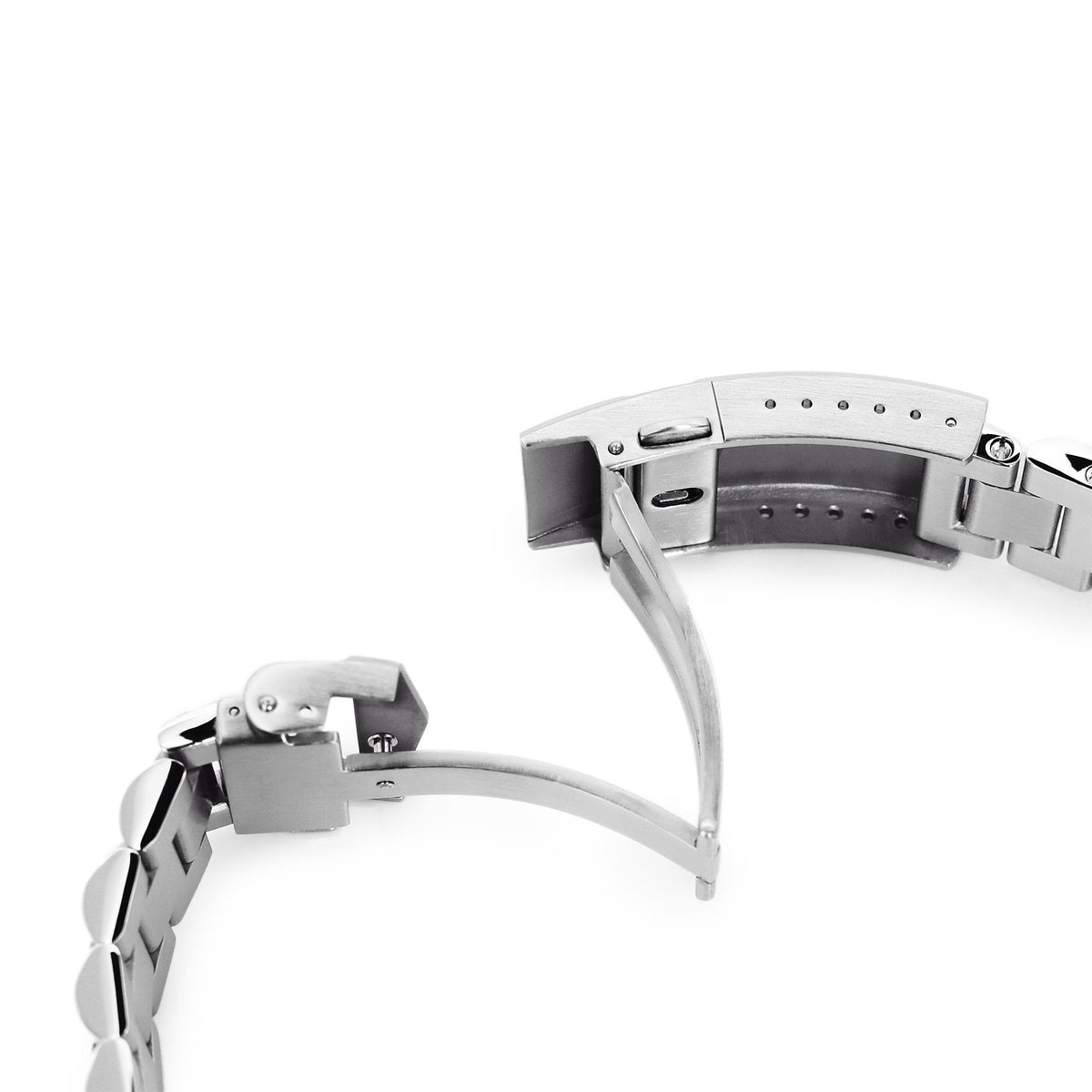 20mm Endmill 316L Stainless Steel Watch Bracelet for Seiko SKX013 Brushed V-Clasp Strapcode Watch Bands