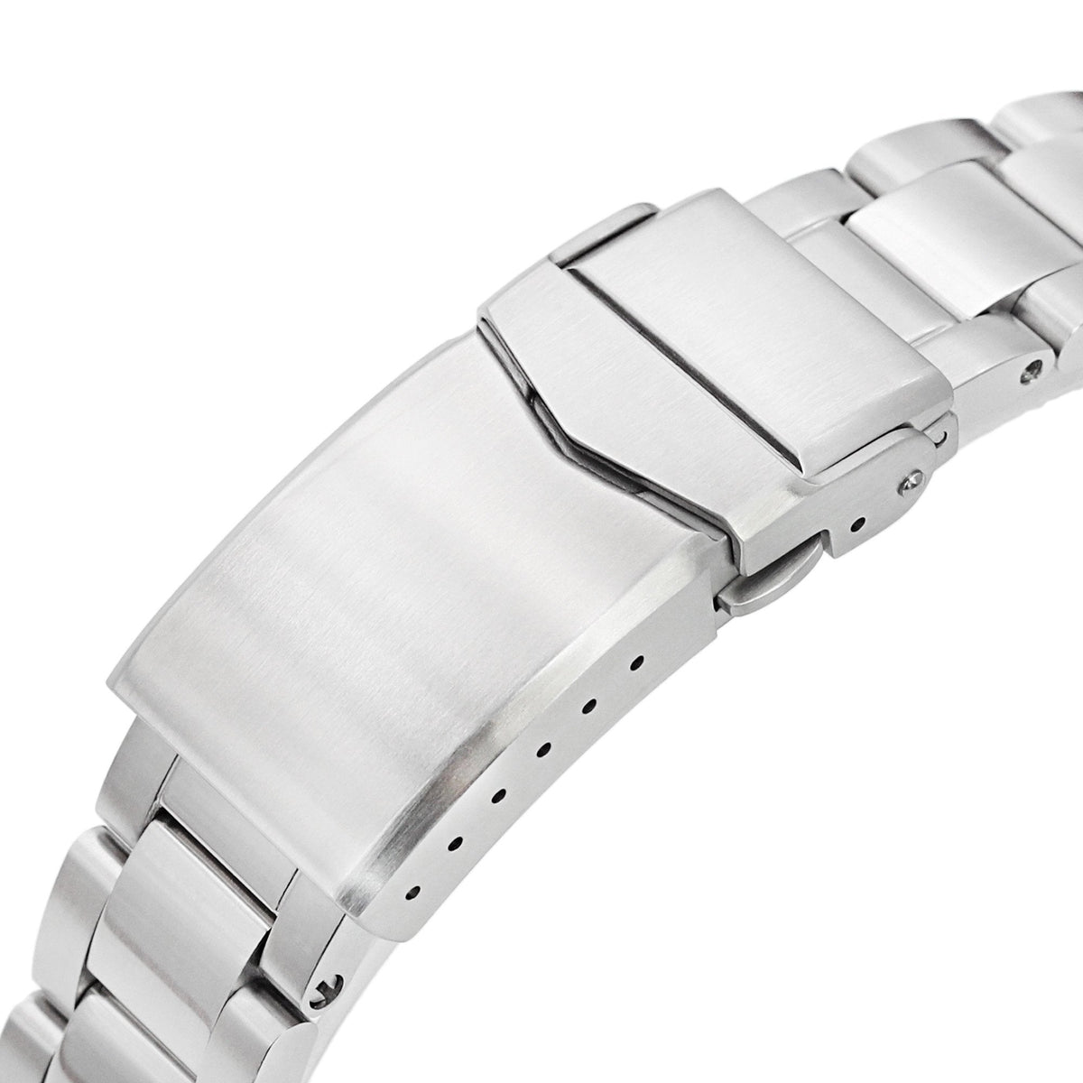 20mm Super-O Boyer 316L Stainless Steel Watch Bracelet for Seiko Baby MM 200 Brushed V-Clasp Strapcode Watch Bands