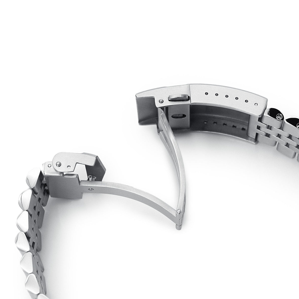 20mm Super-J Louis 316L Stainless Steel Watch Bracelet for Seiko Baby MM 200 Brushed V-Clasp Strapcode Watch Bands