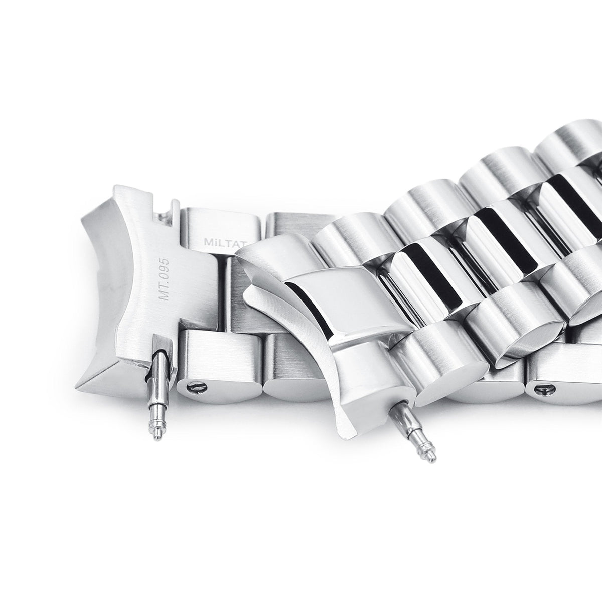 20mm Endmill 316L Stainless Steel Watch Bracelet for Seiko SKX013 Brushed and Polished V-Clasp Strapcode Watch Bands