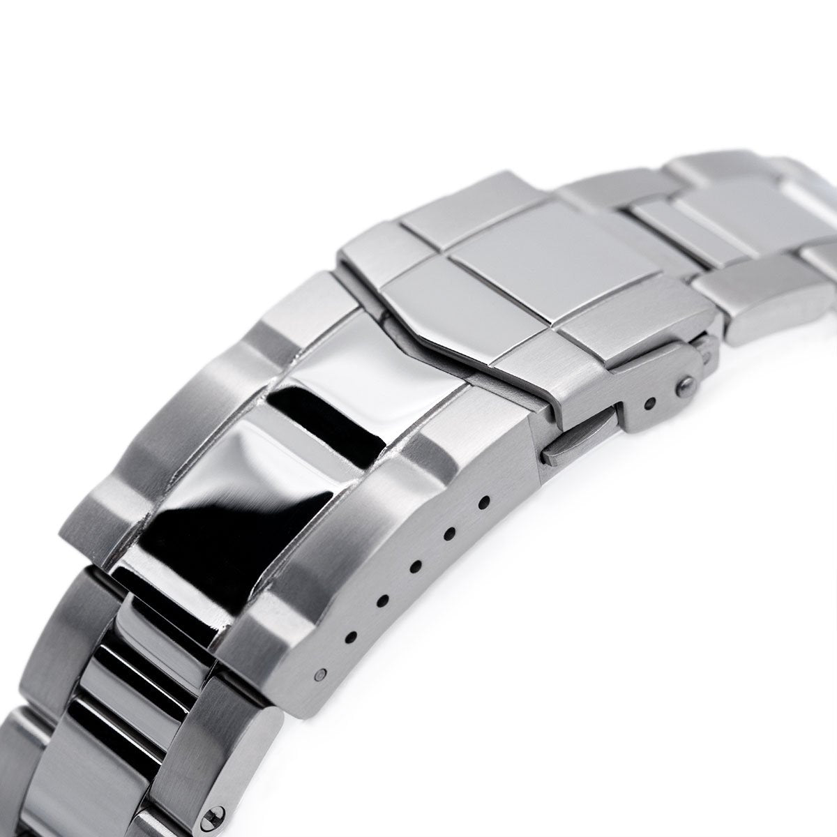 22mm Super-O Boyer watch band universal straight end version Brushed &amp; Polished SUB Clasp Strapcode Watch Bands