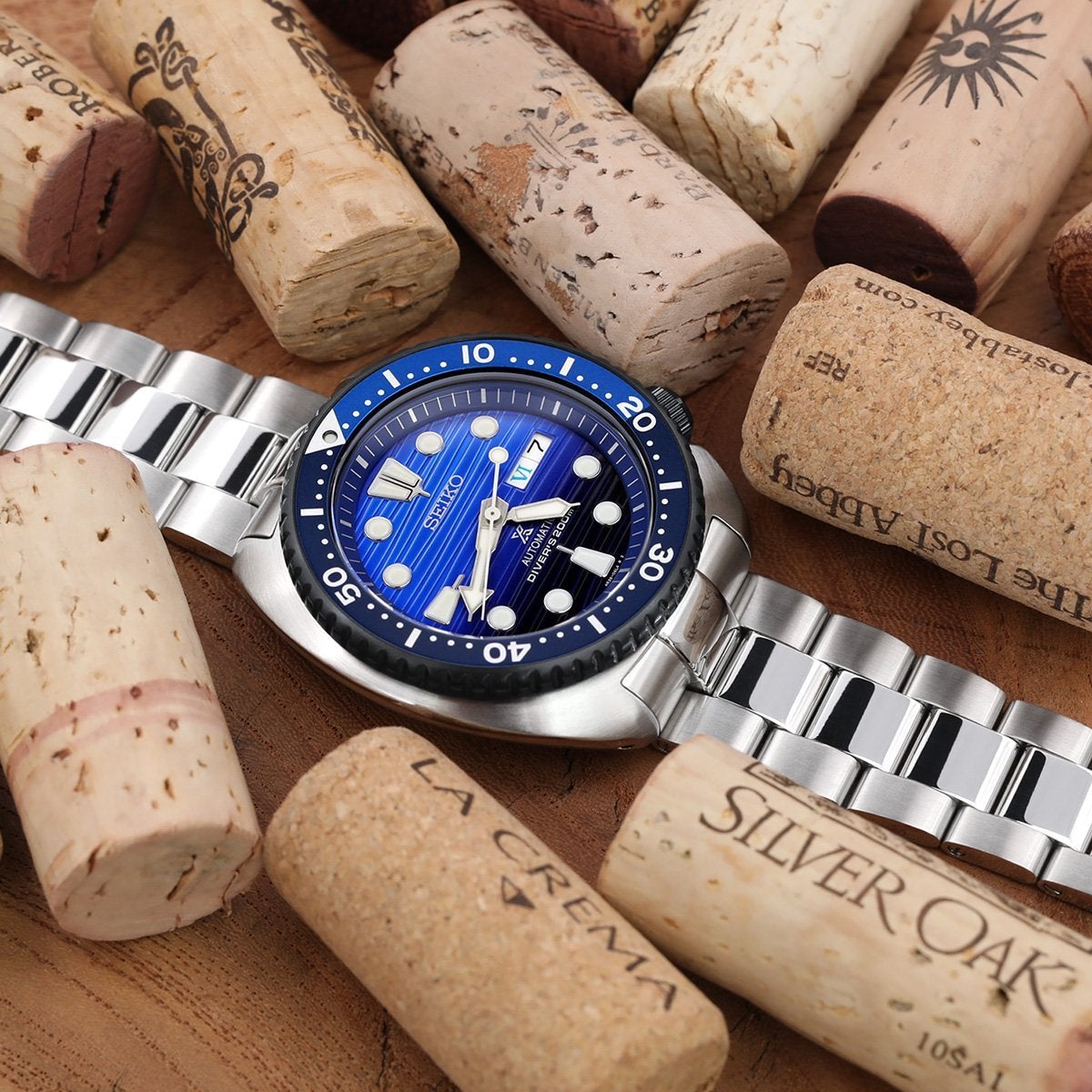 22mm Super-O Boyer Watch Band for Seiko new Turtles SRP777, 316L Stainless Steel Brushed and Polished V-Clasp Strapcode Watch Bands