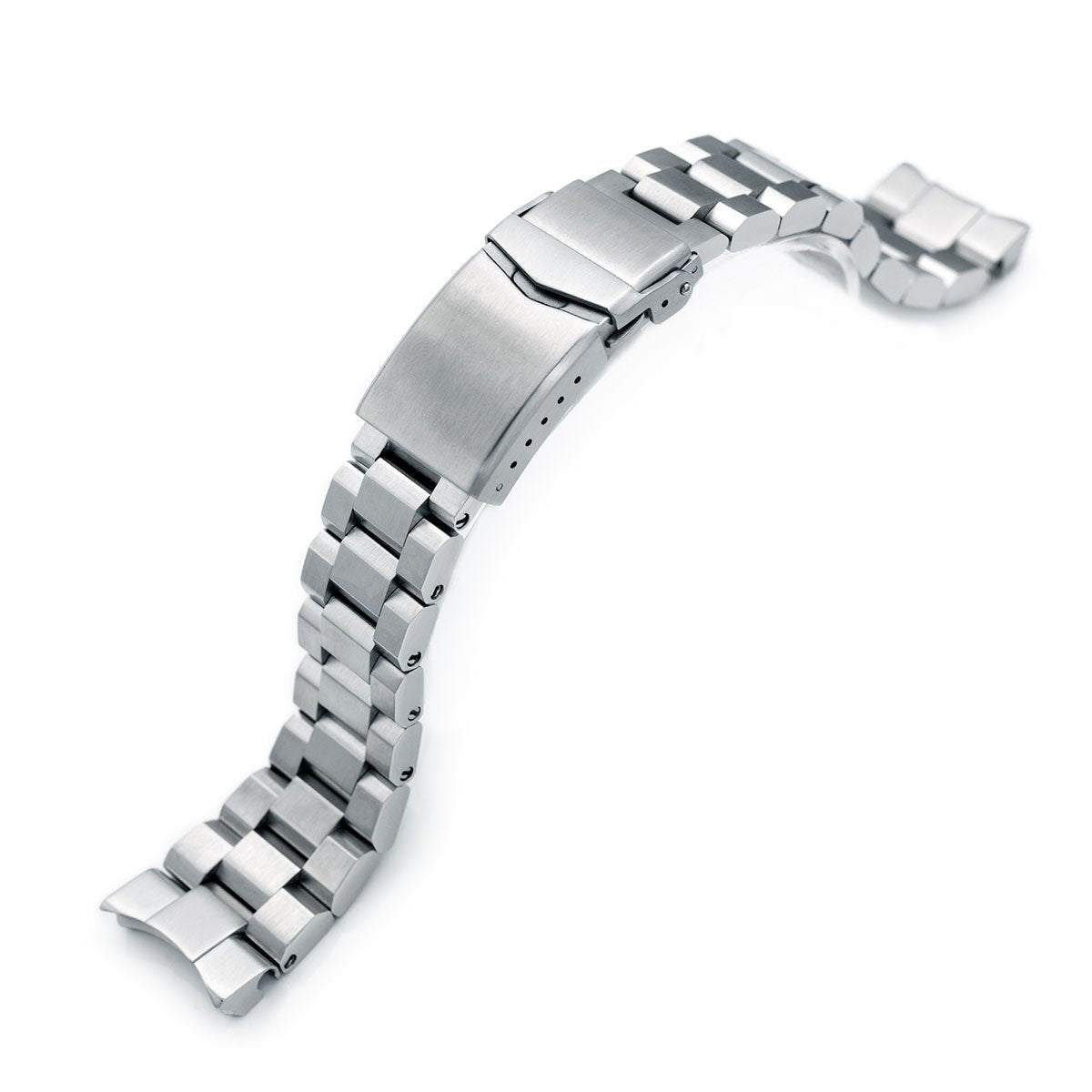 22mm Hexad 316L Stainless Steel Watch Band for Seiko Samurai SRPB51 V-Clasp Button Double Lock Strapcode Watch Bands