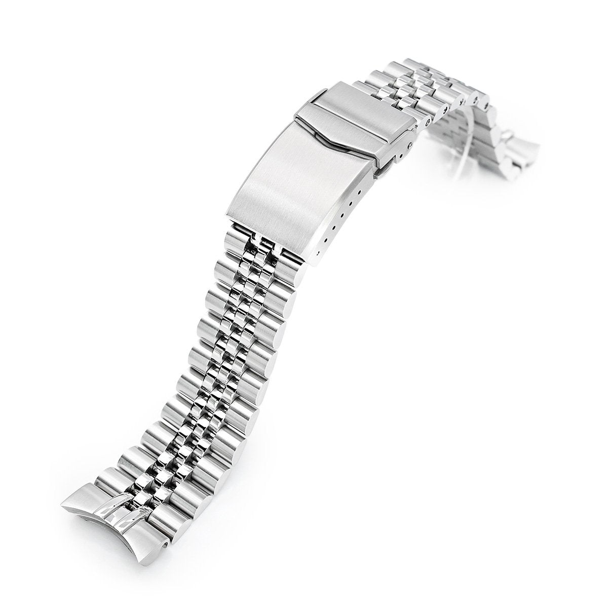 22mm Super-J Louis 316L Stainless Steel Watch Bracelet for Steinhart Sub. Black Brushed V-Clasp Strapcode Watch Bands