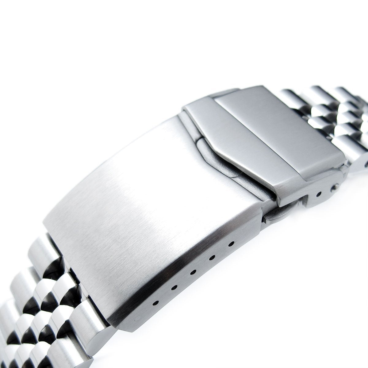 22mm Super-J Louis 316L Stainless Steel Watch Bracelet for Steinhart Sub. Black Brushed V-Clasp Strapcode Watch Bands