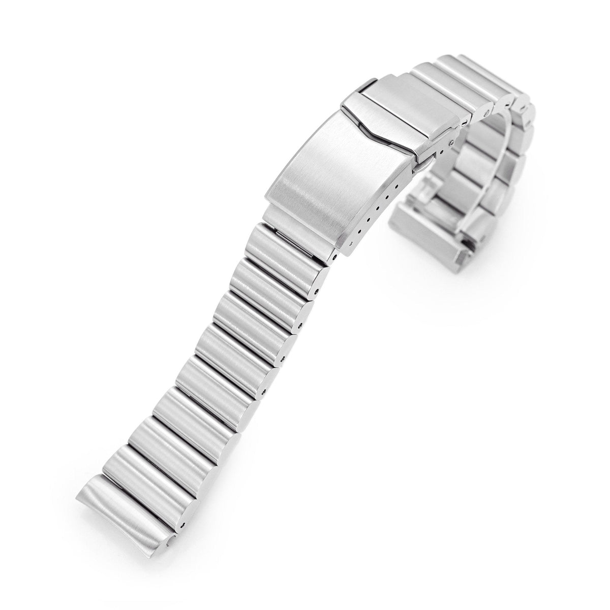 22mm Bandoleer 316L Stainless Steel Watch Bracelet for Seiko new Turtles SRP777 Brushed V-Clasp Strapcode Watch Bands
