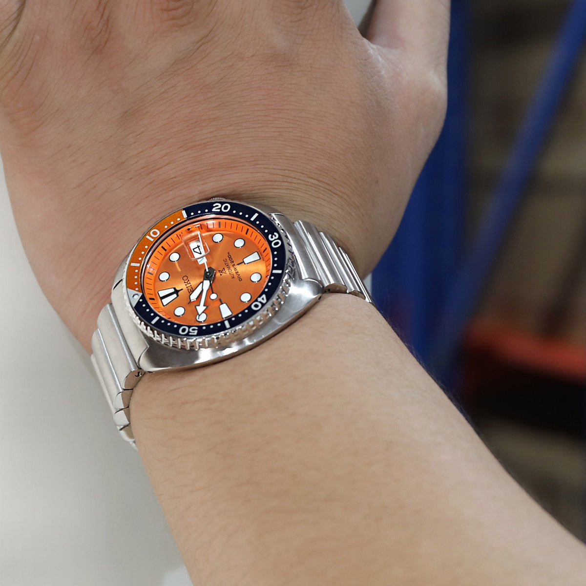 Seiko Prospex SRPC95K1 Divers Watch Limited Edition Orange New Turtle 200m Strapcode Watch Bands