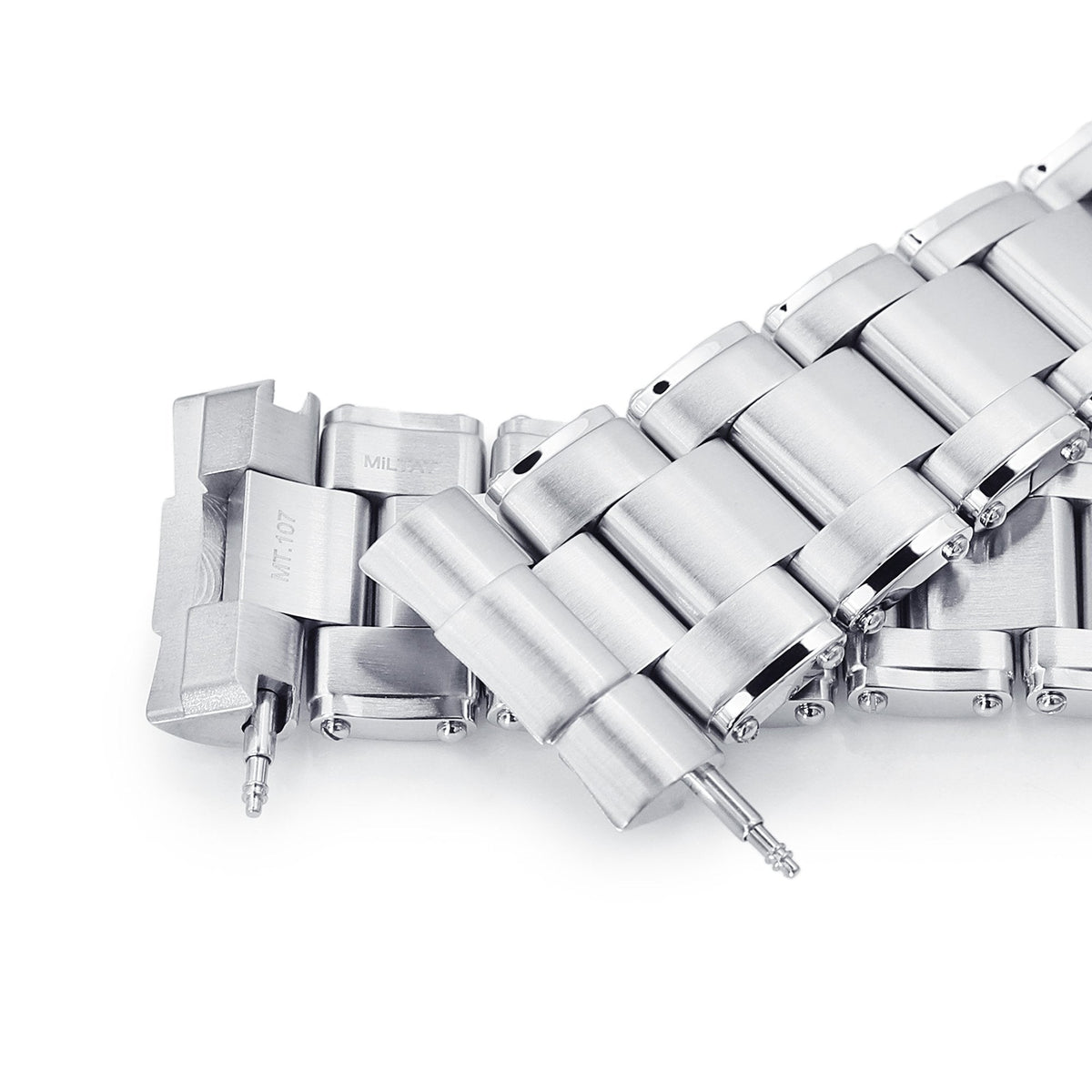 22mm Metabind 316L Stainless Steel Watch Bracelet for Seiko new Turtles SRP777 Brushed V-Clasp Strapcode Watch Bands