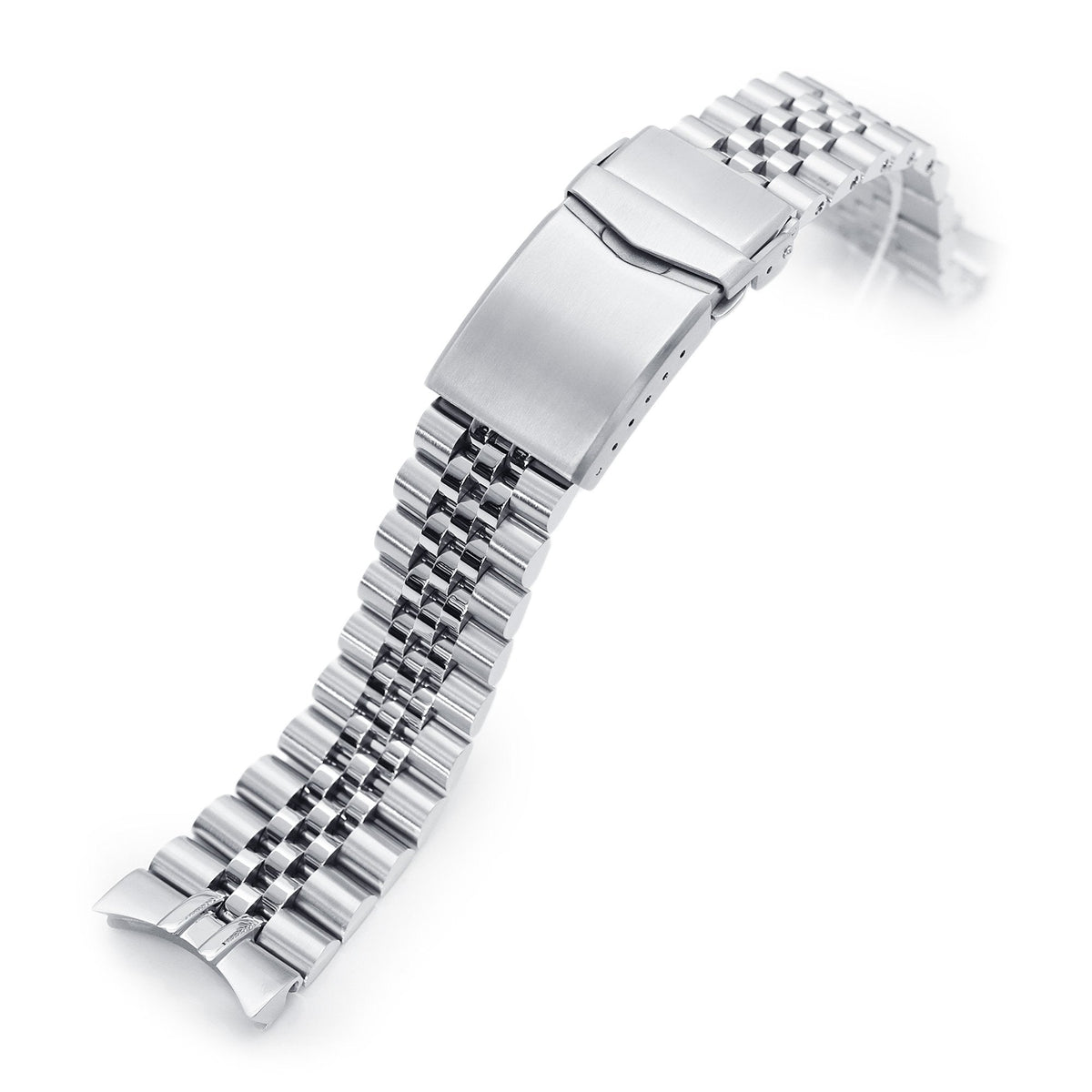 22mm Super-J Louis 316L Stainless Steel Watch Bracelet for Orient Kamasu Brushed V-Clasp Strapcode Watch Bands