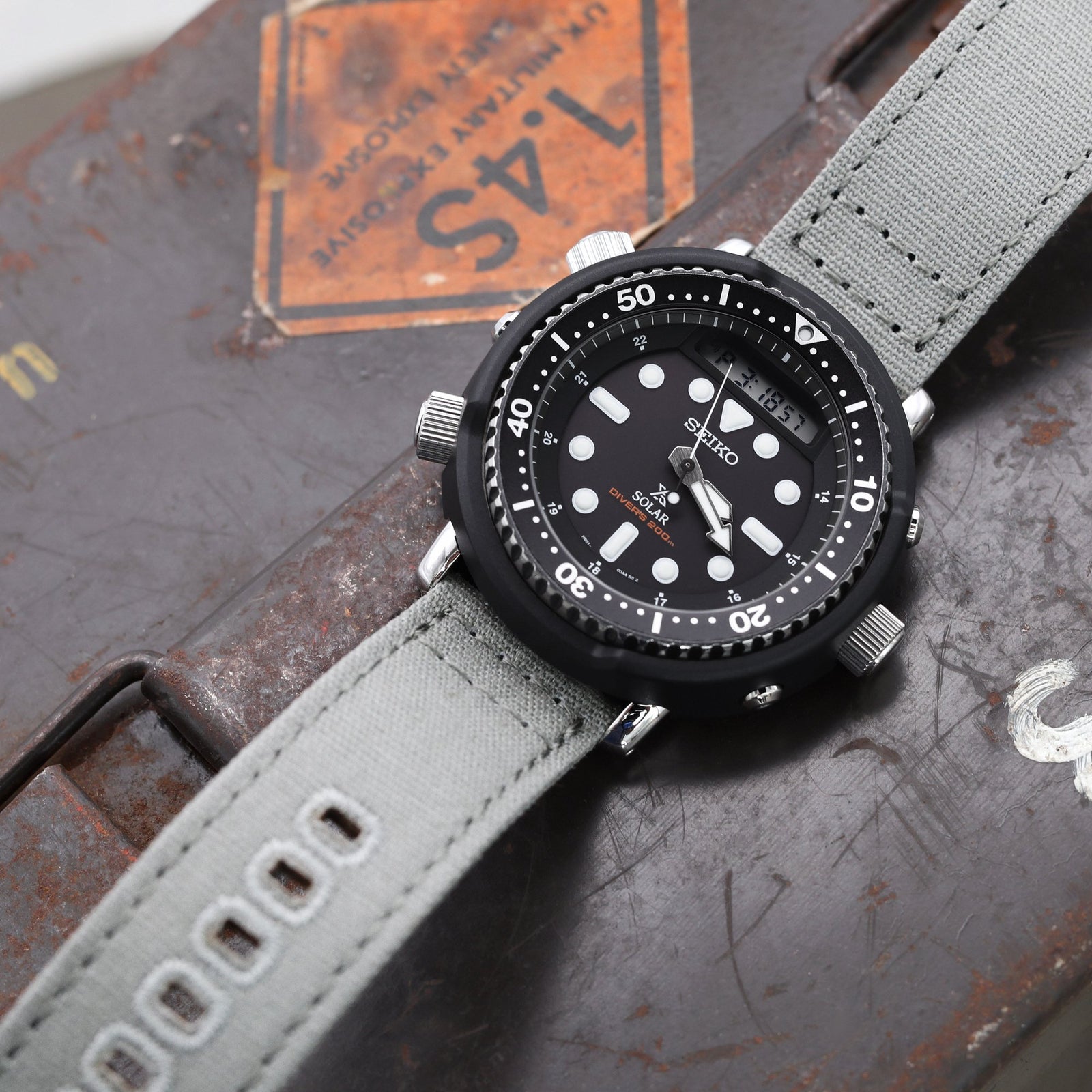Khaki Green Quick Release Canvas Watch Strap 22mm or 20mm Strapcode Watch Bands