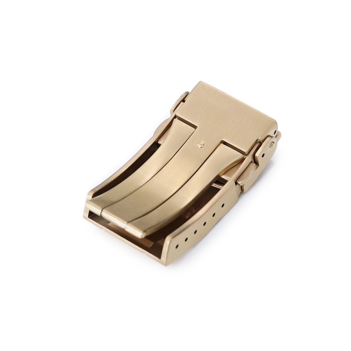 18mm or 20mm Solid 316L Stainless Steel Double Locks SUB Diver Clasp Button Control Brushed &amp; Polished IP Gold Strapcode Buckles