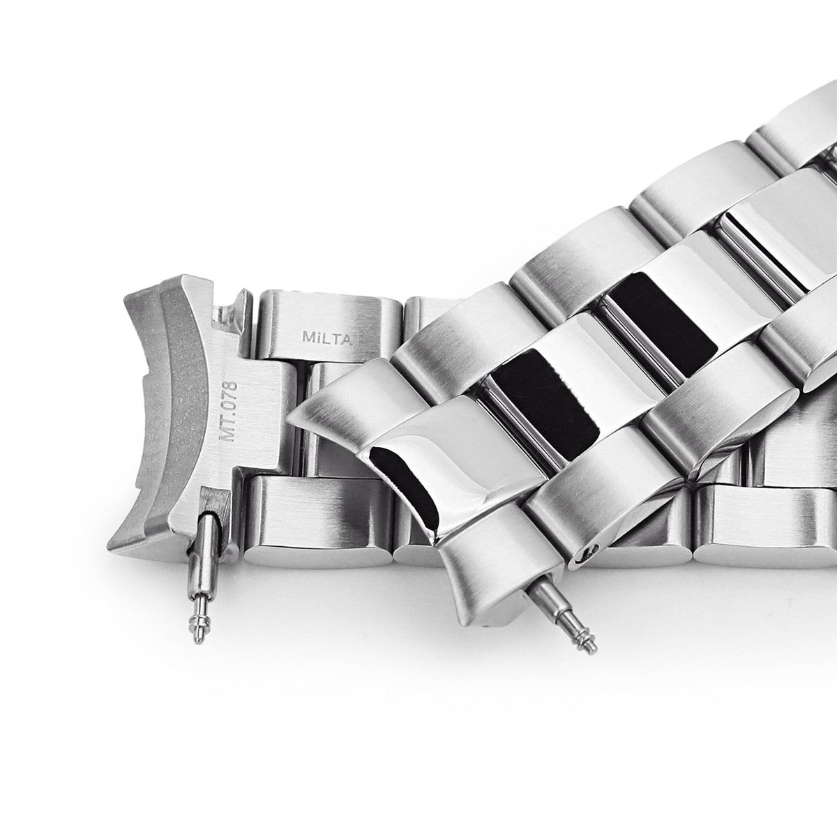 20mm Super-O Boyer 316L Stainless Steel Watch Band for Seiko SARB035, Brushed and Polished V-Clasp Strapcode Watch Bands