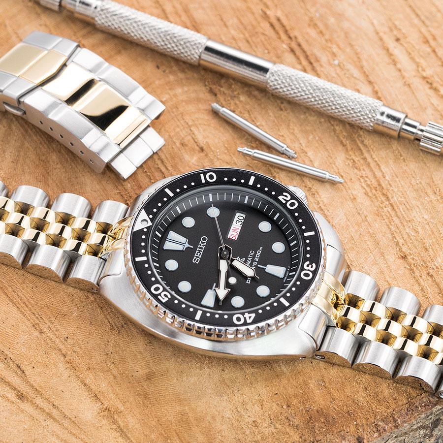 Seiko New Turtle Prospex SRP777K1 Diver Black Strapcode Watch Bands