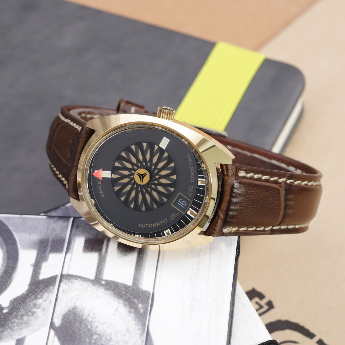 Ernest Borel Automatic Mens' Cocktail Watch Strapcode Watch Bands