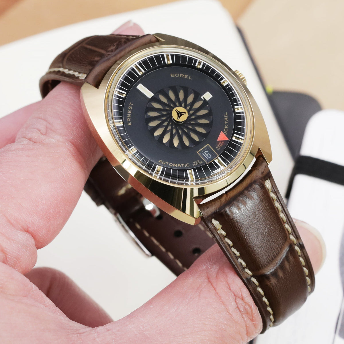 Ernest Borel Automatic Mens' Cocktail Watch Strapcode Watch Bands
