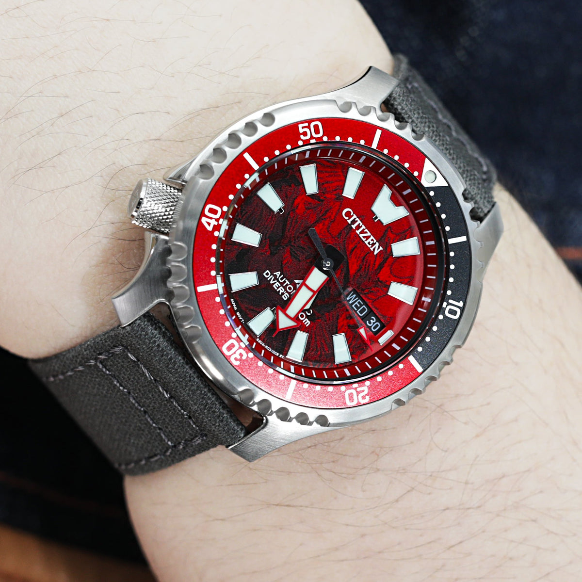 Citizen Promaster Marine Godzilla SP Cingular Point Limited Model NY0080-21Z Strapcode Watch Bands
