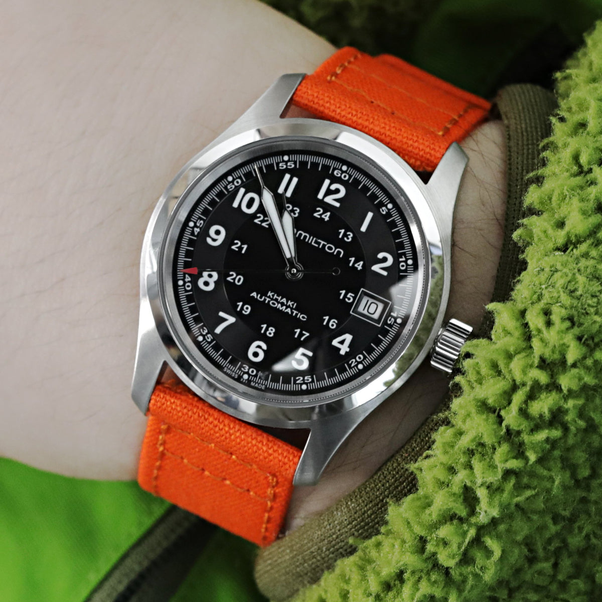 Hamilton Khaki Field Automatic 38mm Men Watch H70455733 Strapcode Watch Bands