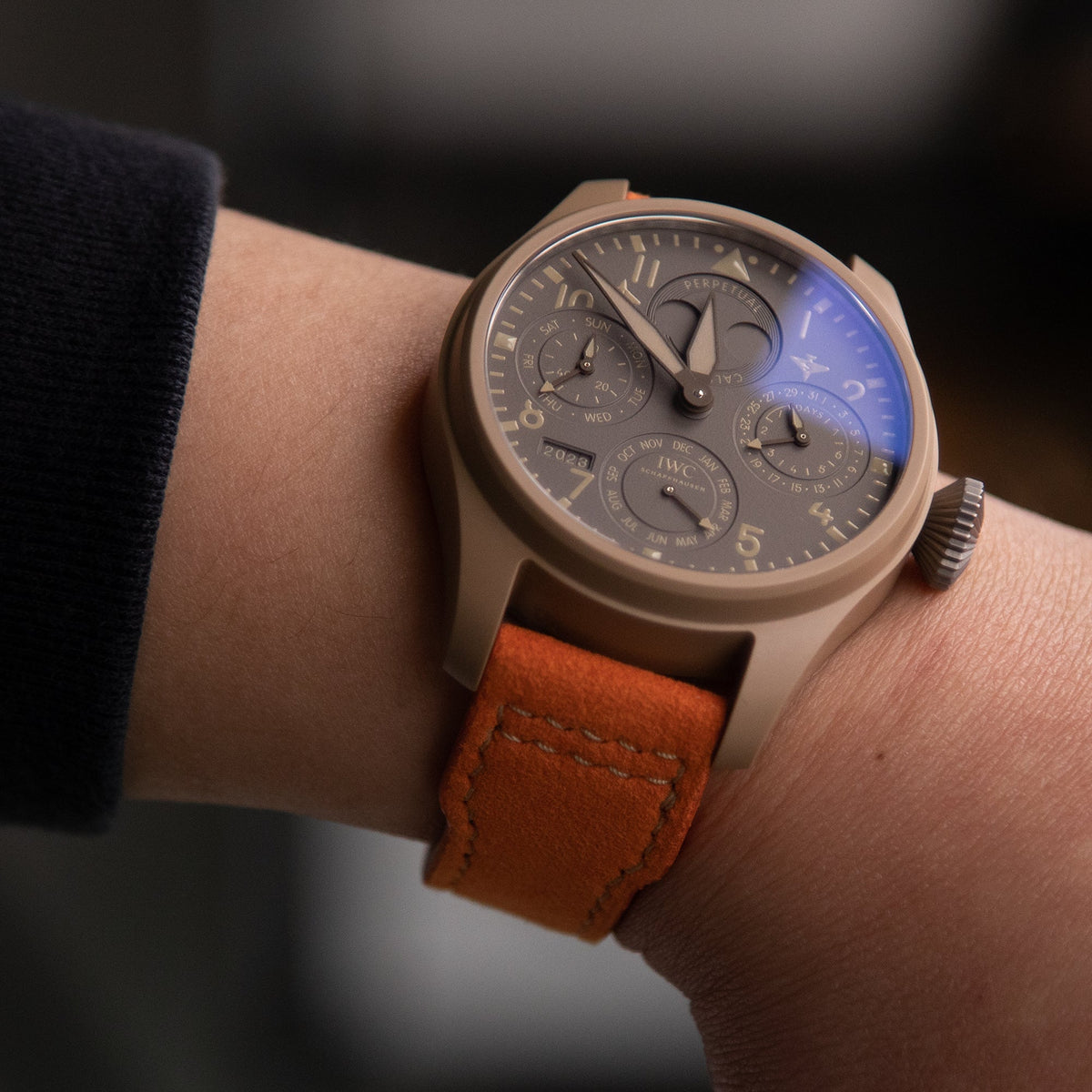 IWC Big Pilot's Watch Perpetual Calendar Top Gun Edition "MOJAVE DESERT" IW503004 Strapcode watch bands