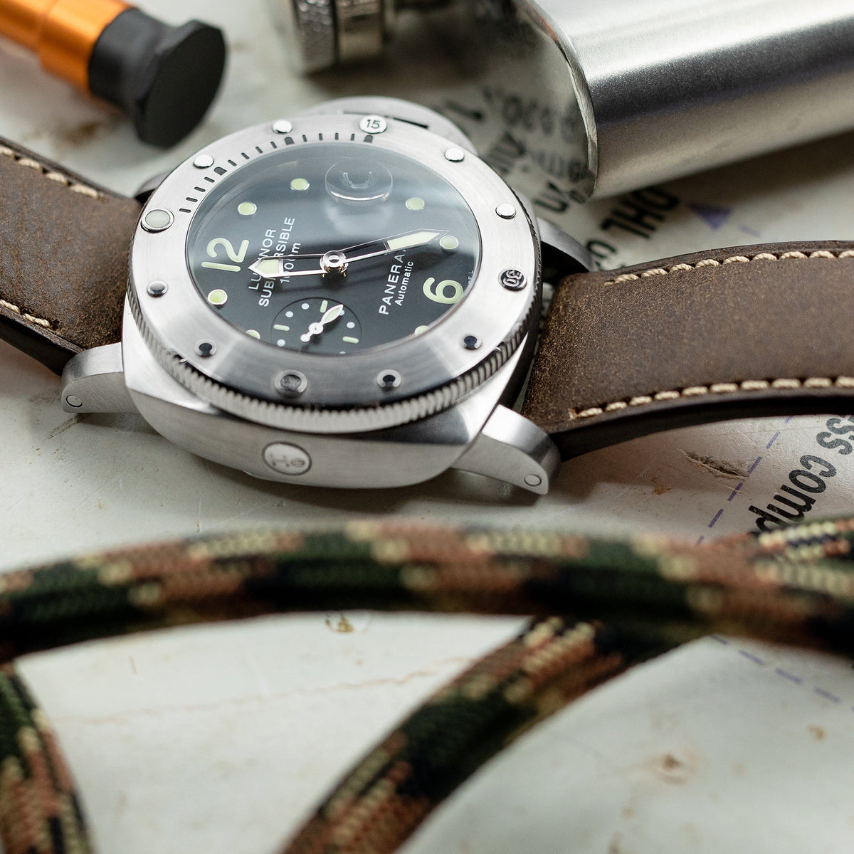 Panerai Luminor Submersible 44mm Steel Mens Watch PAM00243 Strapcode watch bands