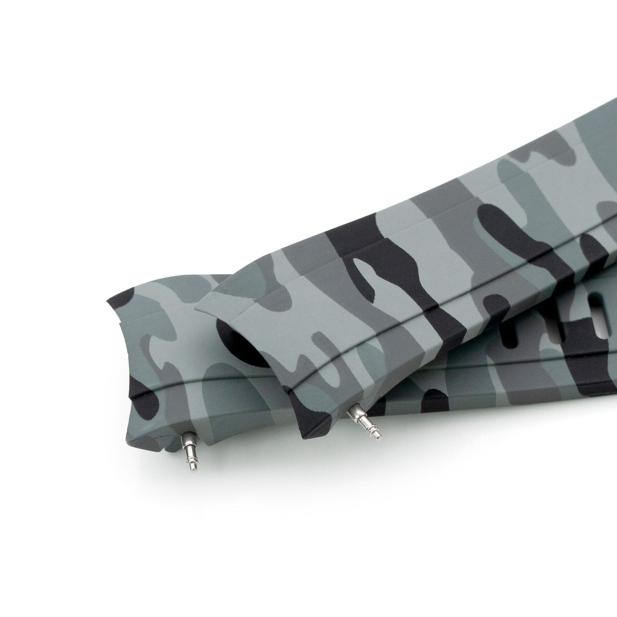 22mm Crafter Blue - CB10 Navy Camouflage Rubber Curved Lug Watch Band for Seiko SKX007