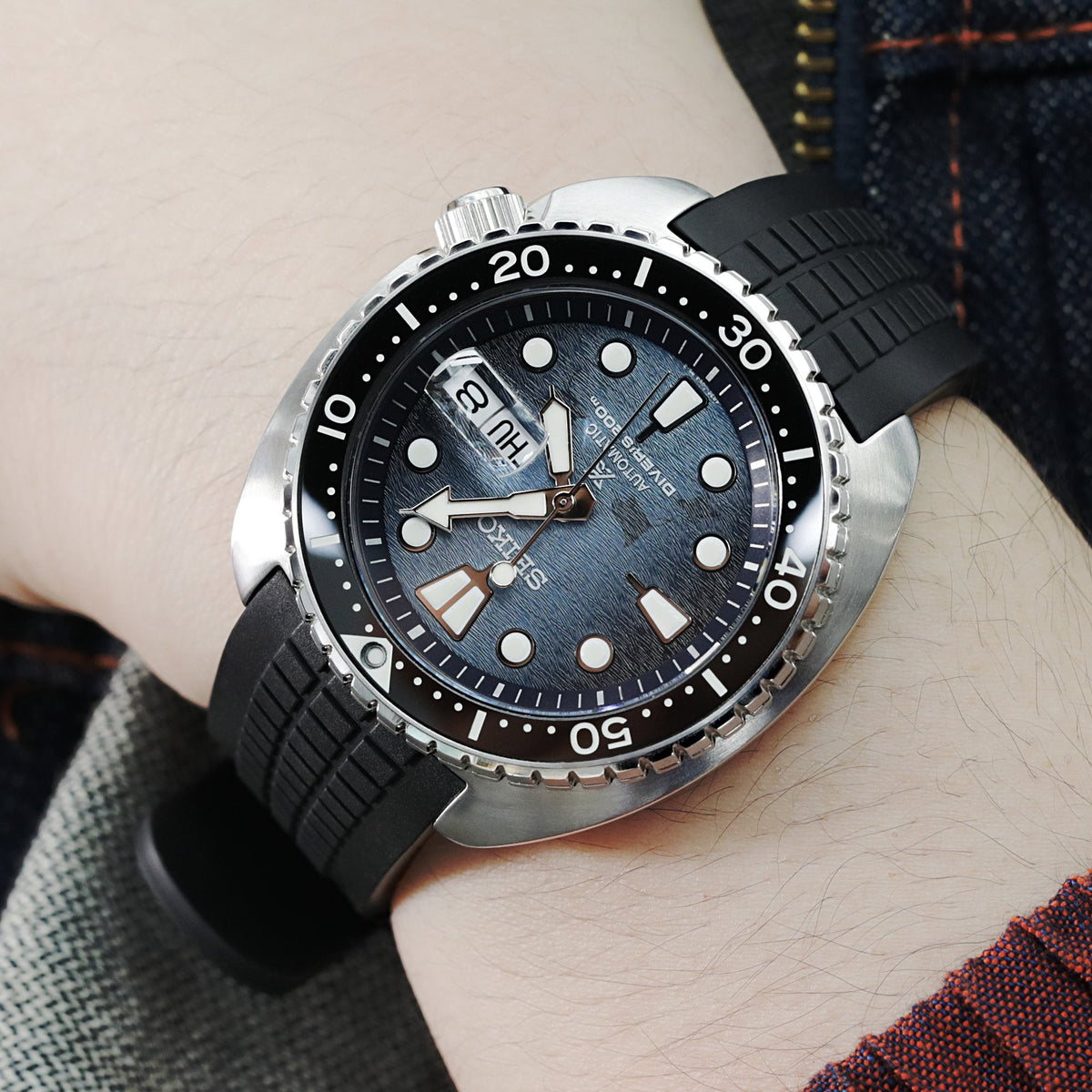 Seiko King Turtle Save the Ocean SRPF77 Strapcode Watch Bands