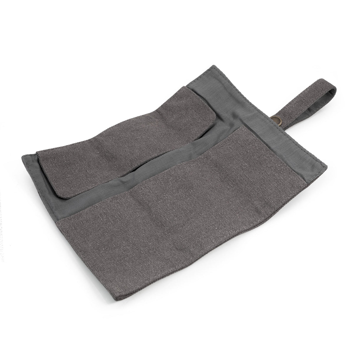 Grey Wash Canvas Watch Band Roll Storage, 5 watch strap pockets Strapcode Watch Bands