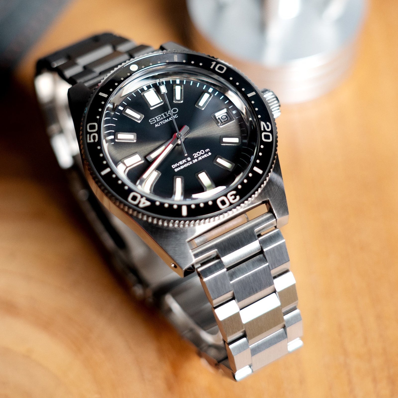 19mm Hexad III Watch Band Straight End, 316L Stainless Steel Brushed V-Clasp Strapcode Watch Bands