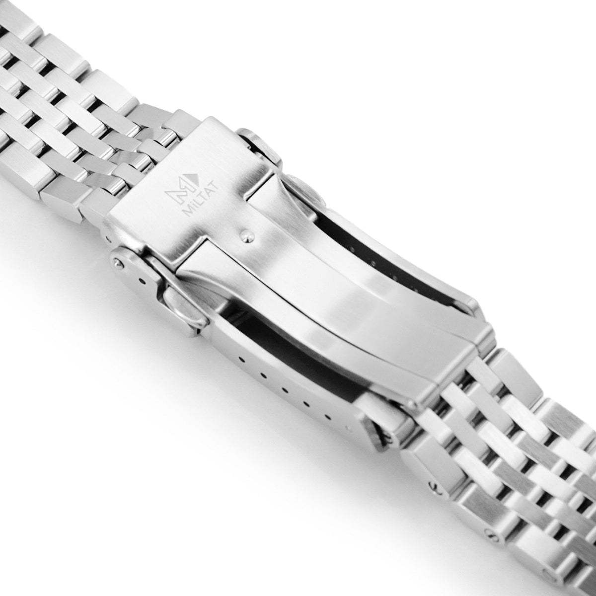 20mm Asteroid Watch Band for Omega Seamaster 41mm, 316L Stainless Steel Brushed and Polished V-Clasp Strapcode Watch Bands
