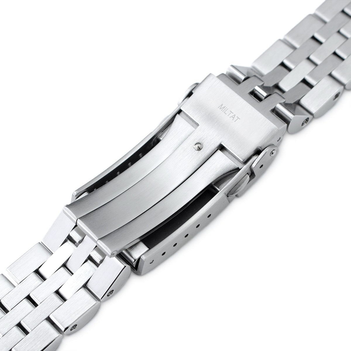 Beyond the Vintage Angus Louis Watch Bracelet for RX SUB 1680 in Raw Polished V-Clasp Strapcode Watch Bands