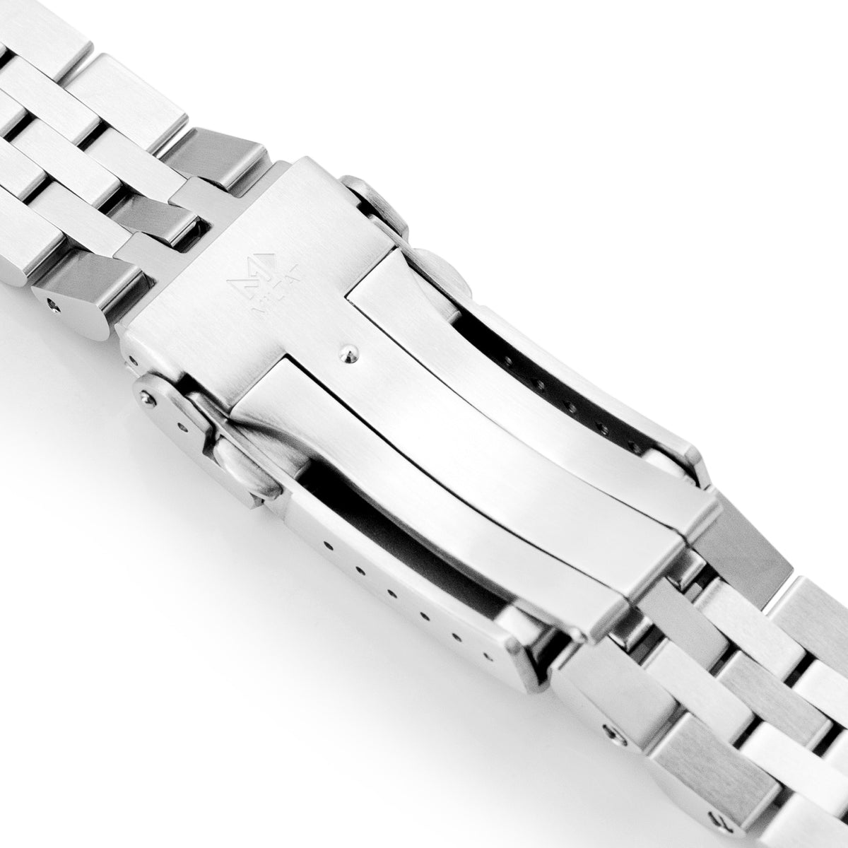 20mm Angus-J Louis JUB Watch Band compatible with Seiko MM300 Prospex Marinemaster SBDX001, 316L Stainless Steel Brushed/Polished V-Clasp