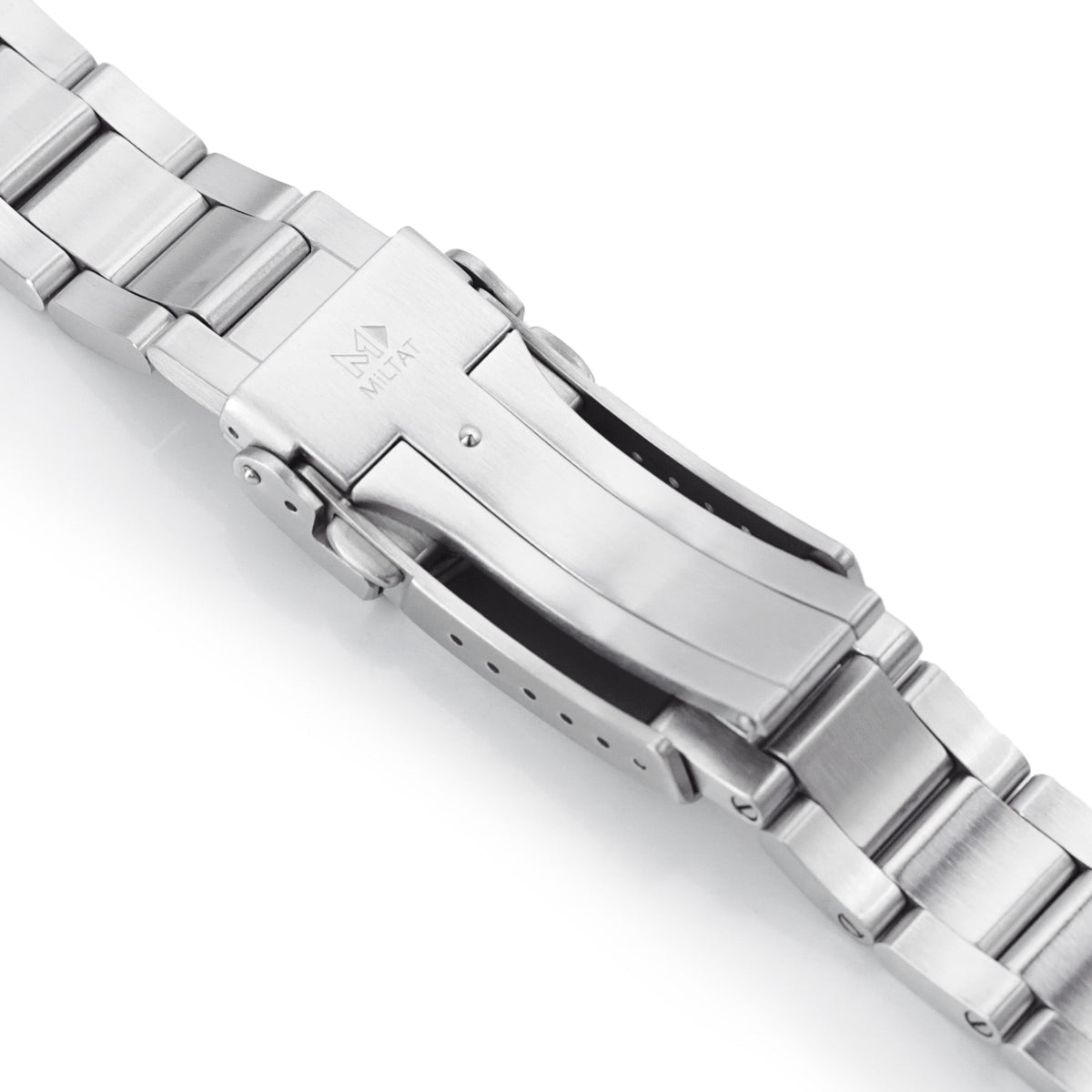 20mm Super-O Boyer Watch Band compatible with Seiko 5 40mm, 316L Stainless Steel Brushed V-Clasp