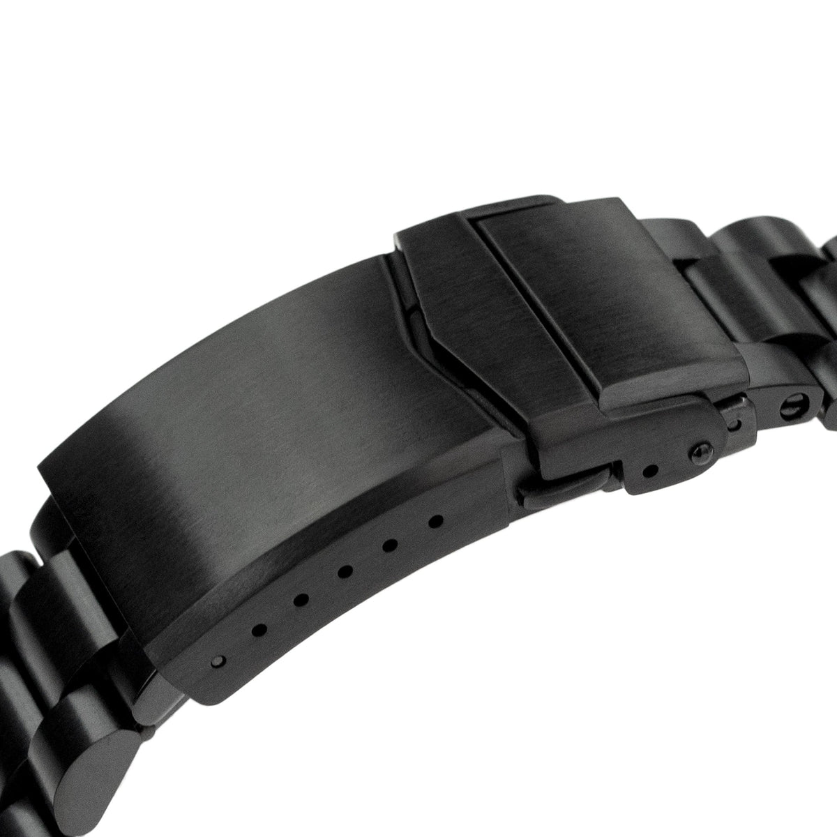 20mm Endmill Watch Band Straight End, 316L Stainless Steel Diamond-like Carbon (DLC coating) V-Clasp