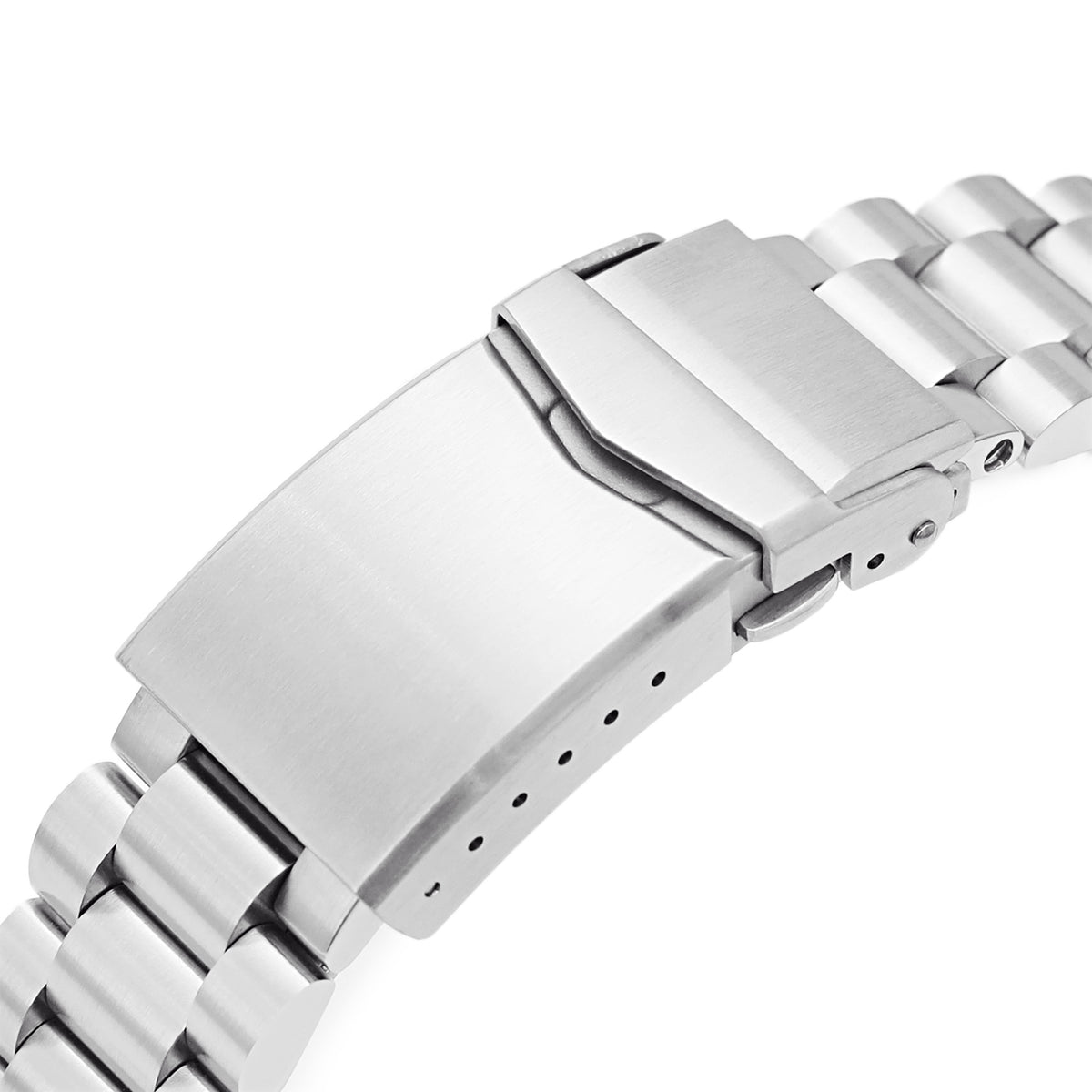 22mm Endmill Watch Band compatible with Seiko New Turtles SRP777 &amp; PADI SRPA21, 316L Stainless Steel V-Clasp Brushed