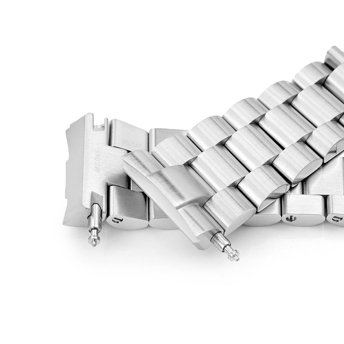 22mm Endmill Watch Band compatible with Seiko New Turtles SRP777 &amp; PADI SRPA21, 316L Stainless Steel V-Clasp Brushed