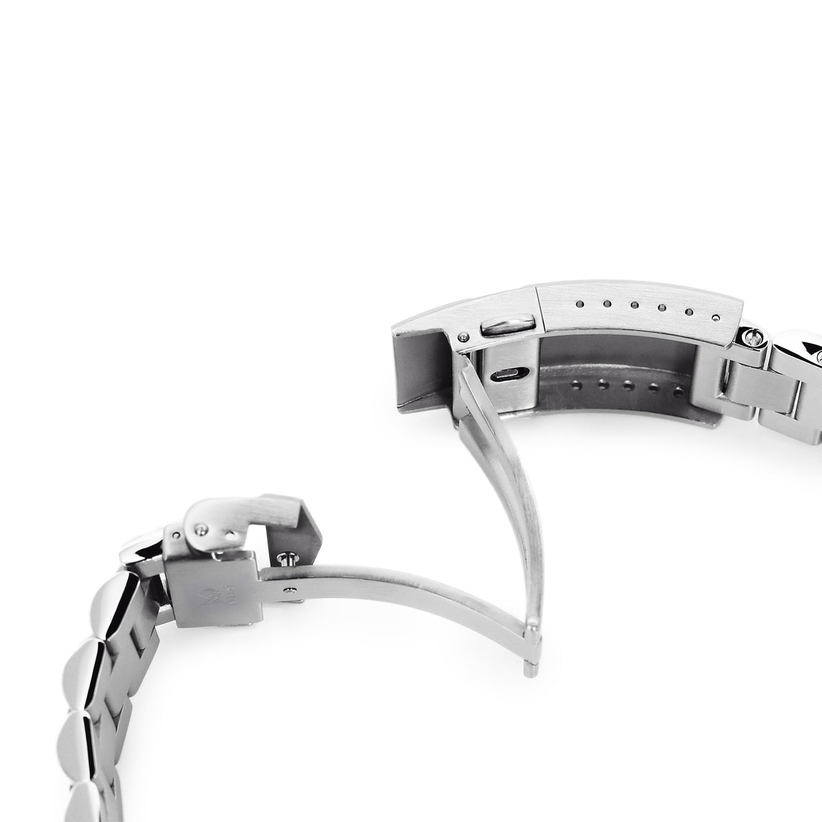 22mm Endmill Watch Band compatible with Seiko New Turtles SRP777 &amp; PADI SRPA21, 316L Stainless Steel V-Clasp Brushed