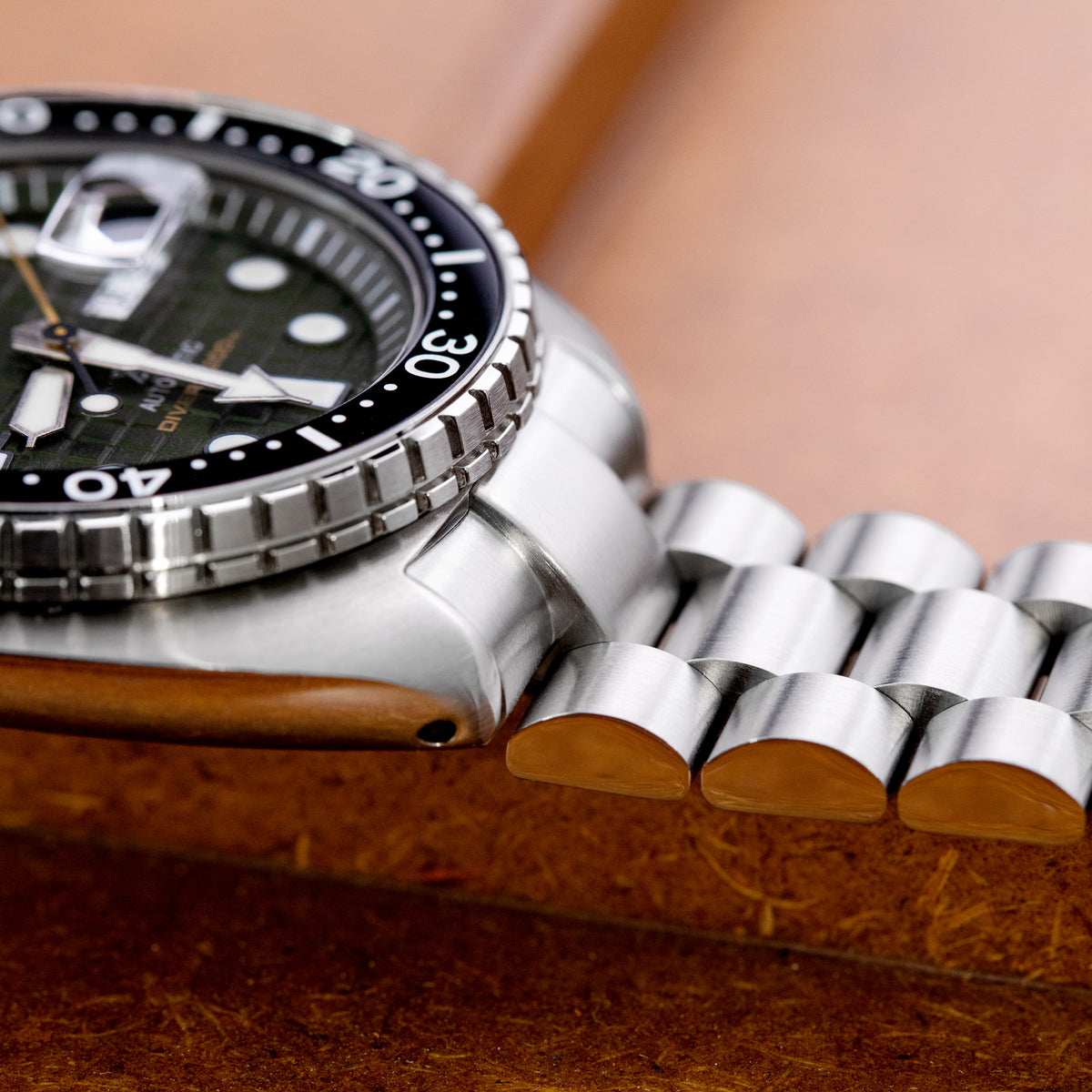 22mm Endmill Watch Band compatible with Seiko New Turtles SRP777 &amp; PADI SRPA21, 316L Stainless Steel V-Clasp Brushed