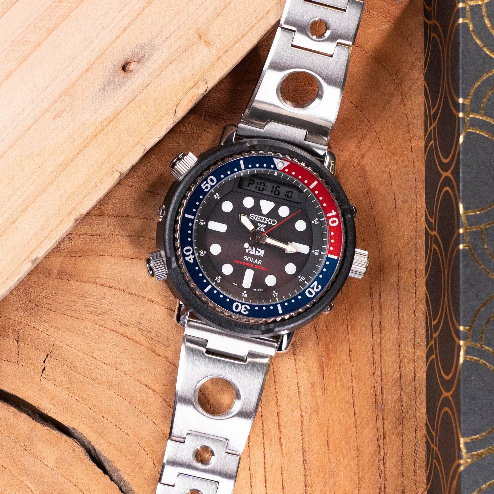 22mm Rollball Watch Band Straight End, 316L Stainless Steel Brushed V-Clasp Strapcode Watch Bands