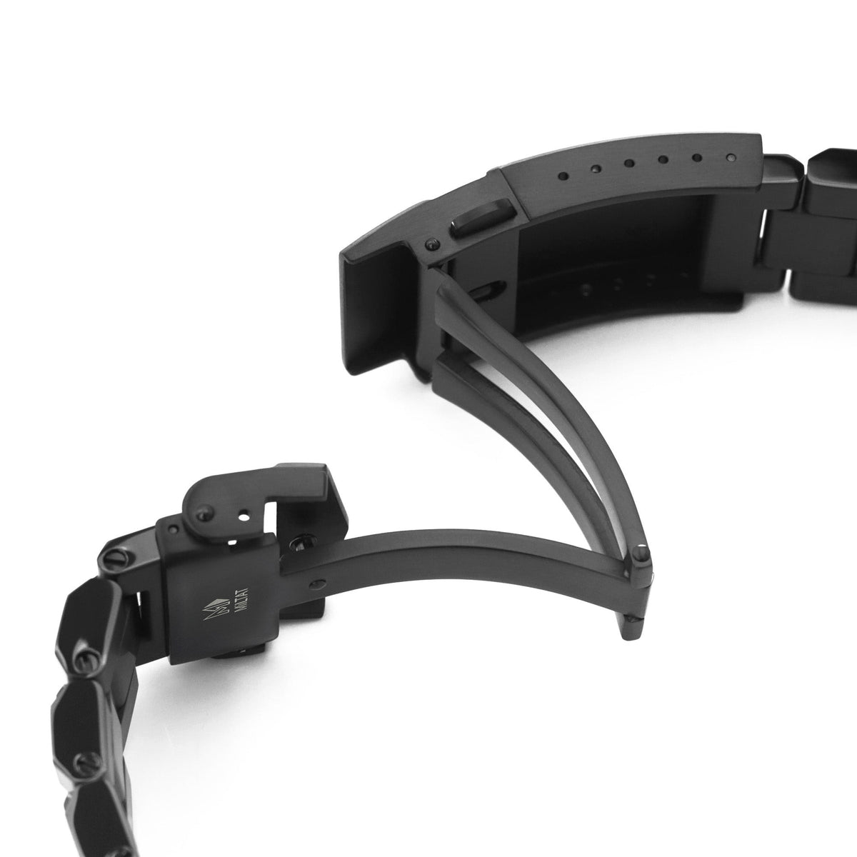 22mm Hexad Watch Band compatible with Seiko Samurai SSRPB55, 316L Stainless Steel Diamond-like Carbon (DLC coating) V-Clasp
