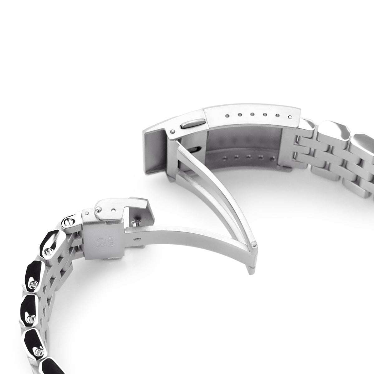 22mm Super Engineer II Watch Band compatible with Seiko New Turtles SRP777 &amp; PADI SRPA21, 316L Stainless Steel V-Clasp Button Double Lock