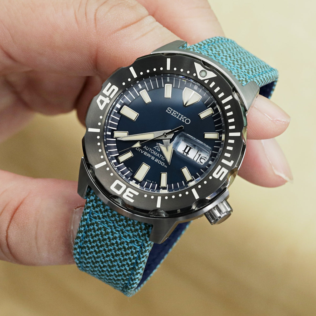 Seiko Prospex Monster SRPD25 Blue Dial Dive Watch Strapcode Watch Bands