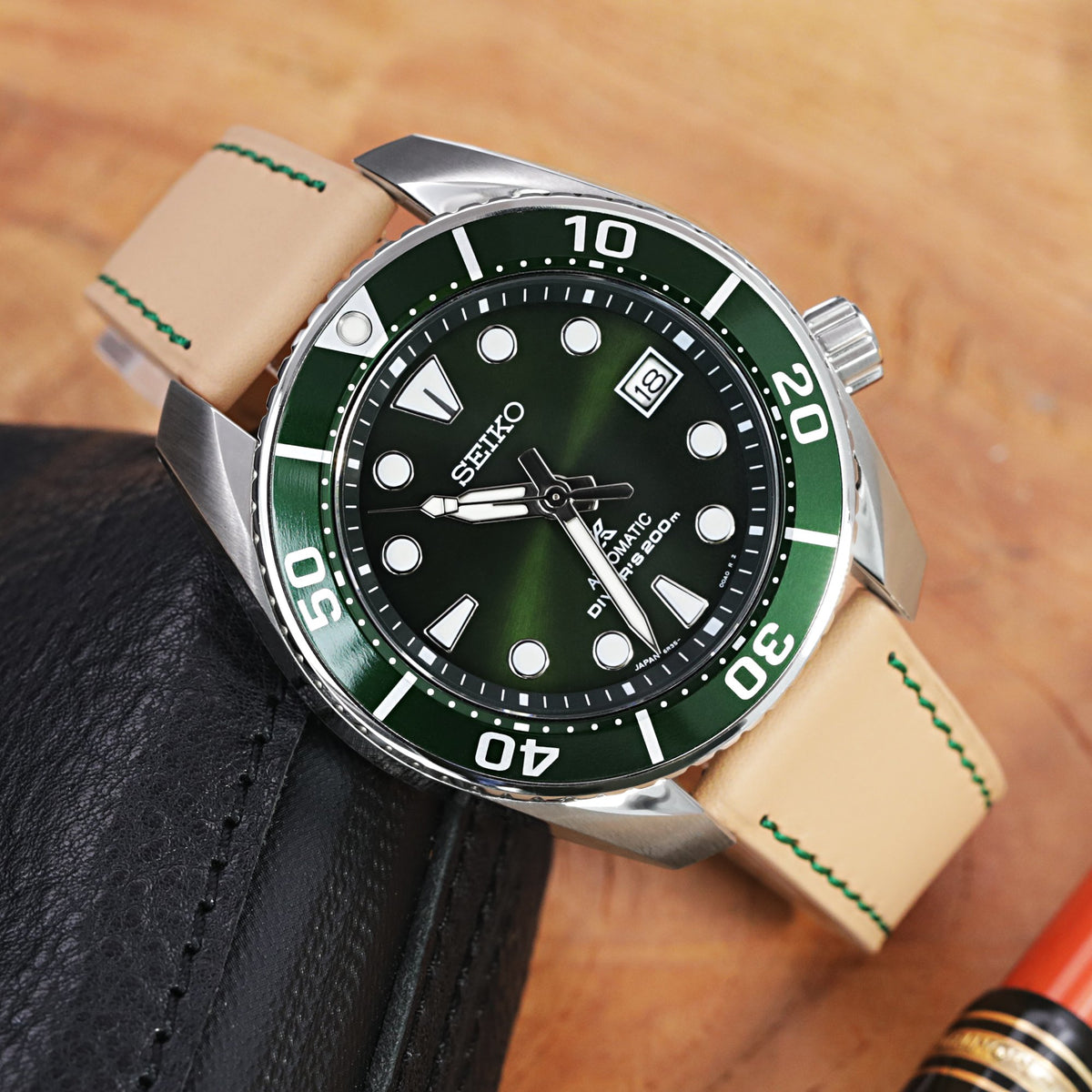 Seiko Prospex Diver 200m SPB103J1 Green Sumo Strapcode Watch Bands
