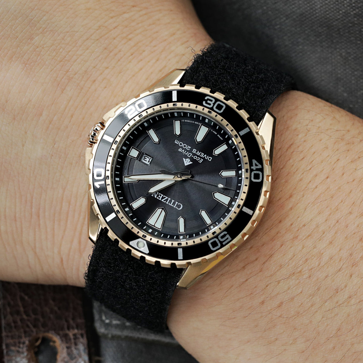 Citizen Promaster BN0193-17E watch Rose Gold coated Eco-Drive Diver Strapcode Watch Bands