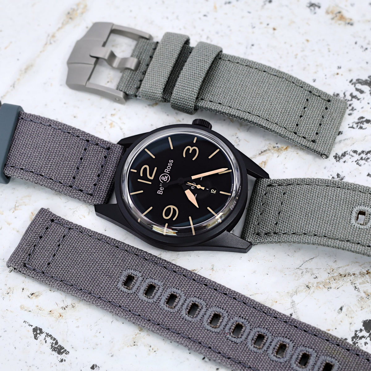 Bell &amp; Ross Heritage BR123-95-SC Strapcode Watch Bands