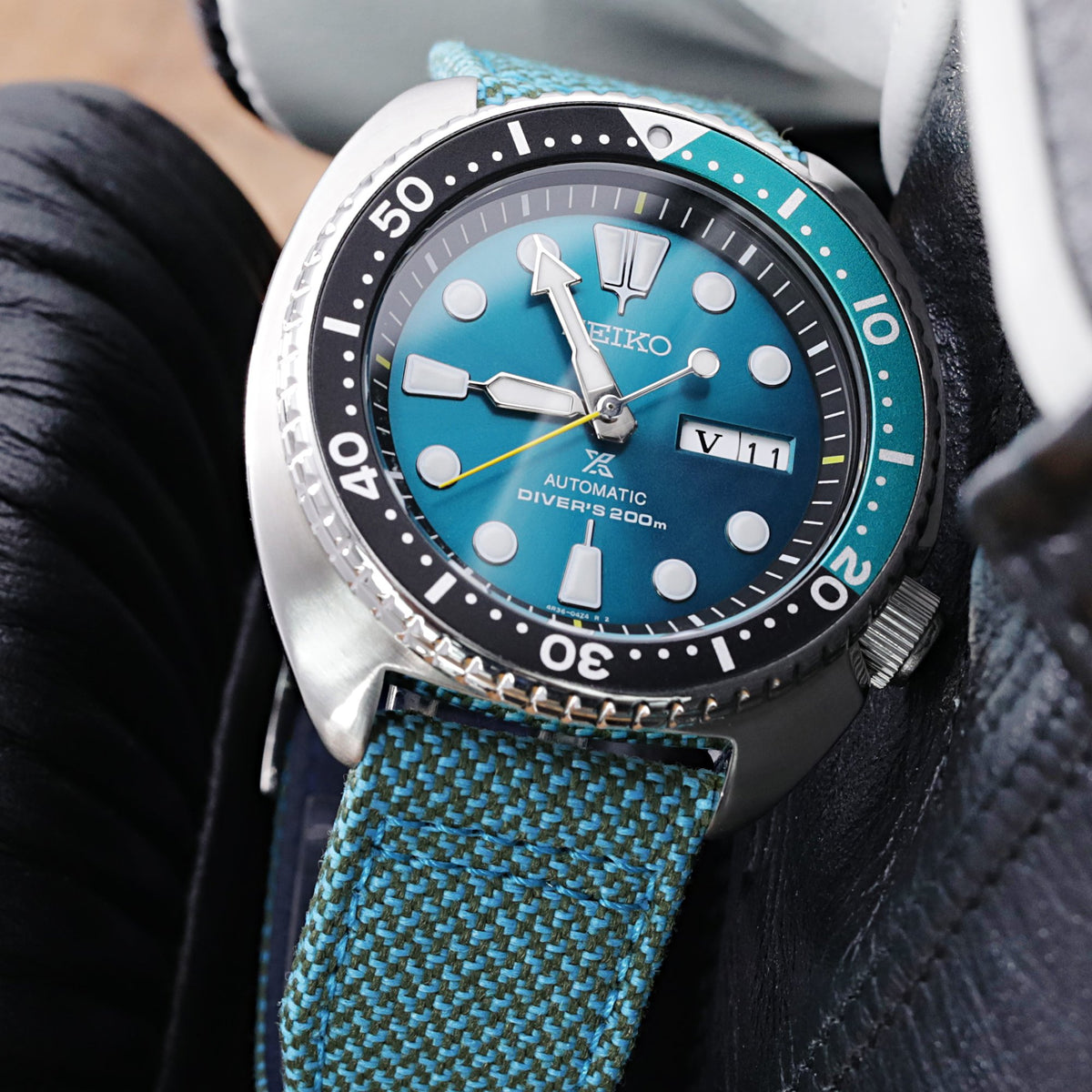 Seiko New Green Turtle Prospex SRPB01K1 Limited Edition Strapcode Watch Bands